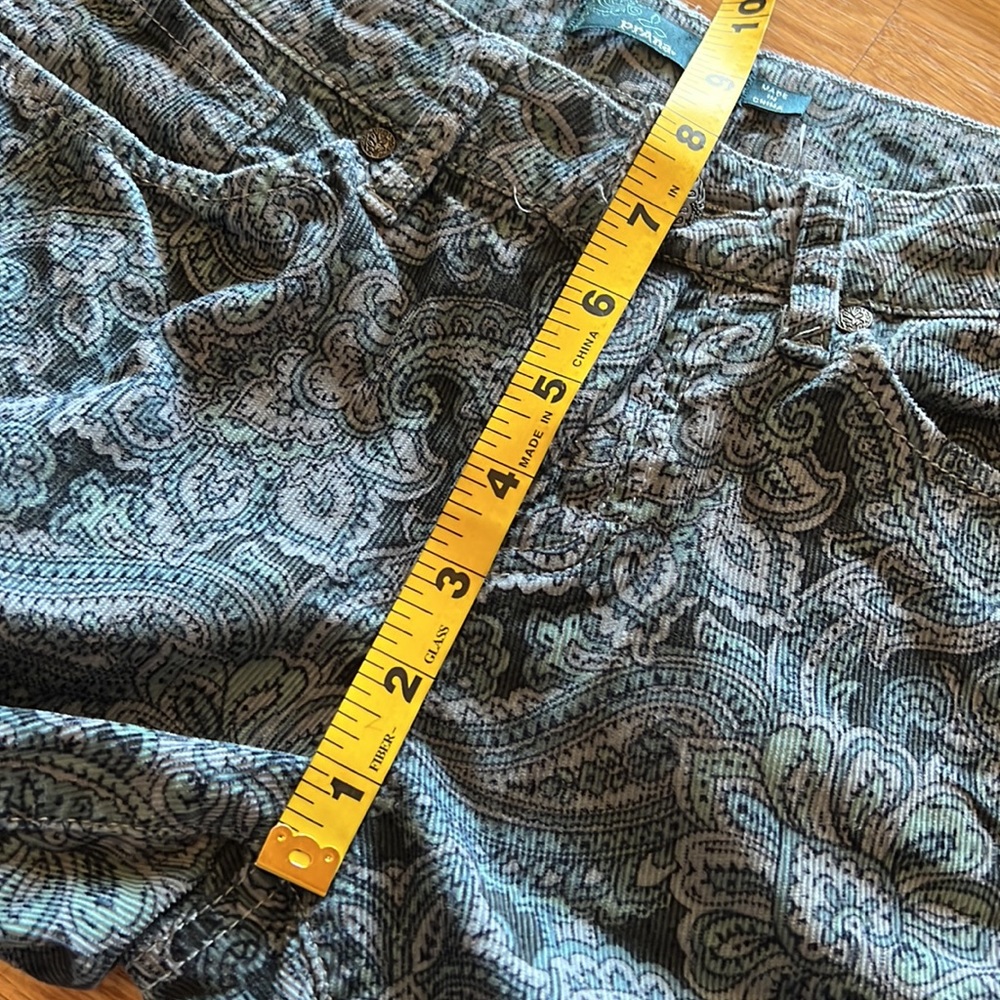 Floral Print Prana Mid Rise Stretch Skinny Corduroy Jeans size 4 - Picture 12 of 14